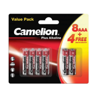 Camelion AAA B12 (8+4) alkaline baterijas